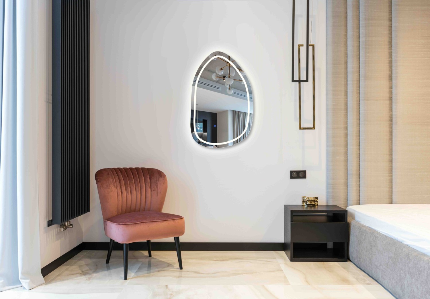 Miroir LED Asymétrique Design – Modèle Sage One