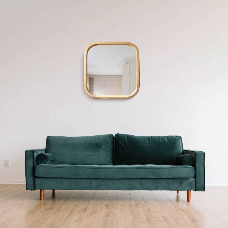 Miroir Carré en Bois à Angles Arrondis – Modèle Square Soft Wood